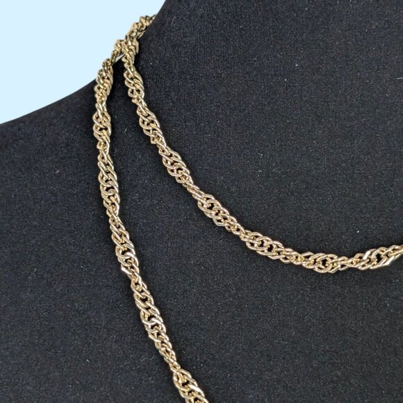 Vintage Sarah Cov Long Rope Chain Necklace - Picture 3 of 5
